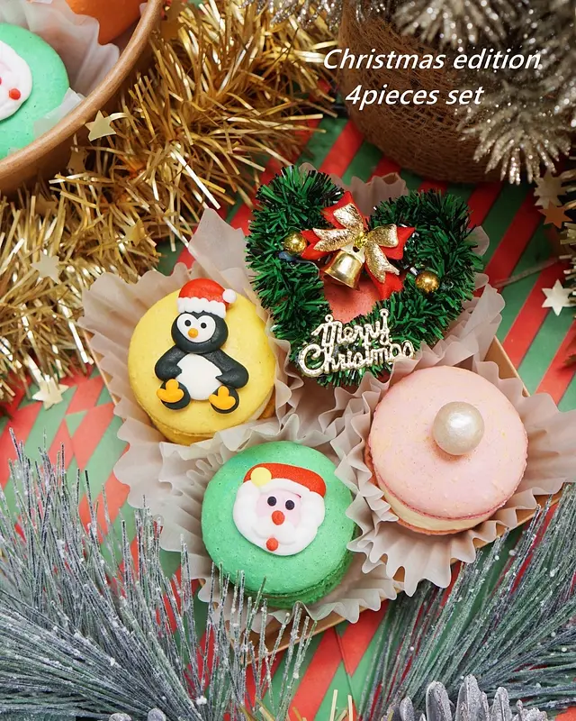 [슈에뜨 케익&디저트] 몬카롱 크리스마스 에디션 4구